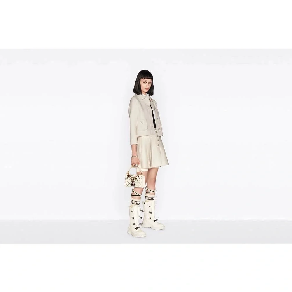 Dior Cream Button-Front Textured Jacket